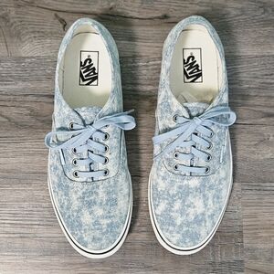Vans Denim Destroy Authentics Shoes - Winter Sky / Marshmallow